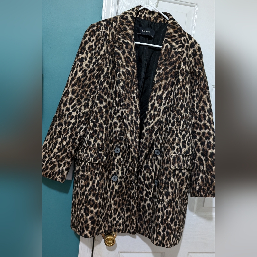 Zara Leopard Print Coat